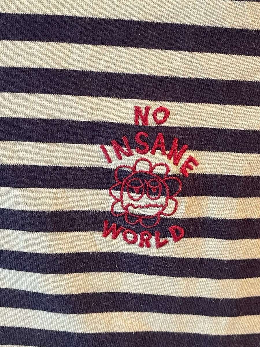 HYSTERIC GLAMOUR 98 NO INSANE WORLD Flower stripe T-shirts