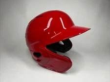 Rawlings Red S100 Batting Helmet Size 7 5/8 With C Flap for Left Hand Hitter