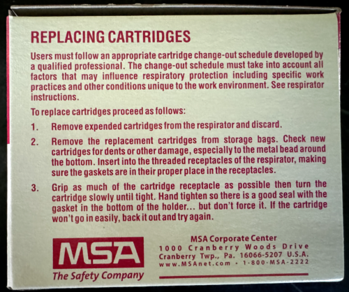 Case of MSA 815177 Low Rider P100 Respirator Filter Cartridges 120 Filters NIOSH - Picture 7 of 10