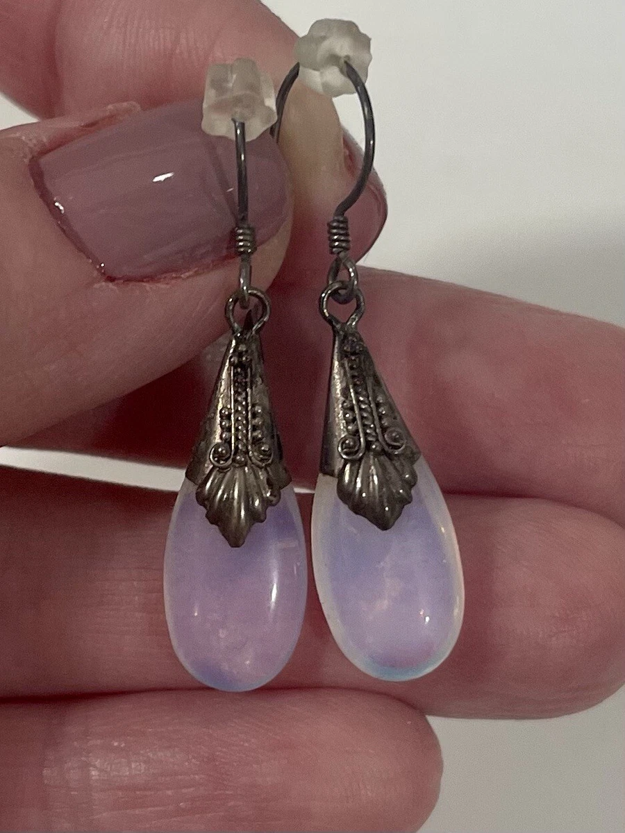 Sterling Silver Jelly Opal Earrings eBay