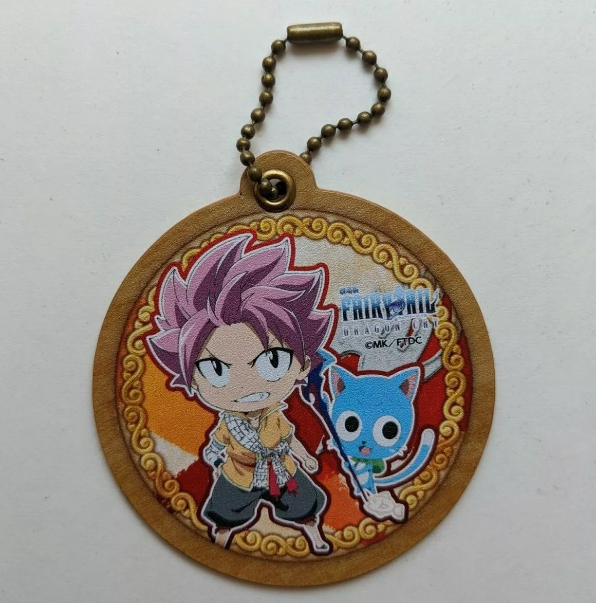 New! FAIRY TAIL DRAGON CRY anime Leather Charm - Natsu Dragneel