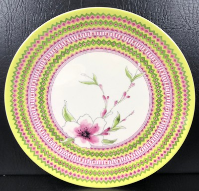 Fitz & Floyd Cherry Blossom Accent Salad Green Pink