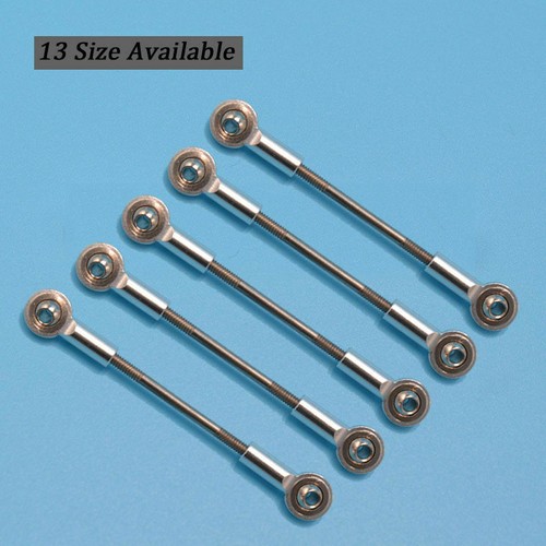 1 PC Metal Tie Rod End Assembly Aluminum M2 Silver Link Rod End Ball Joint #963 - Picture 8 of 10