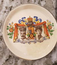 Vintage England King George V Queen Mary Silver Jubilee 1935 Coin Trinket Dish 