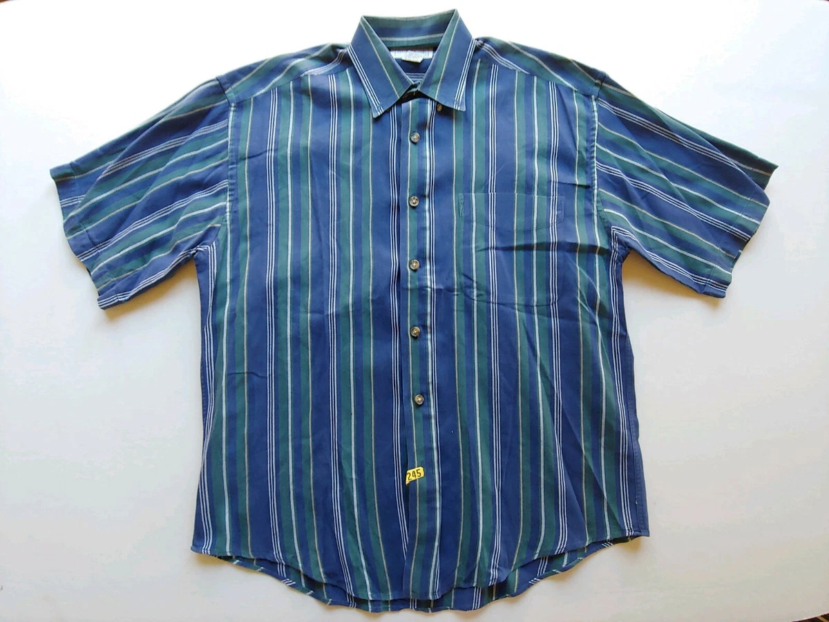 Supreme Short Sleeve Striped Casual Button-Down Shirts for Men for