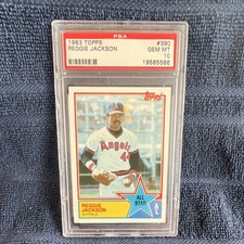 Topps 1983 All-Star Reggie Jackson #390 California Angels PSA Graded