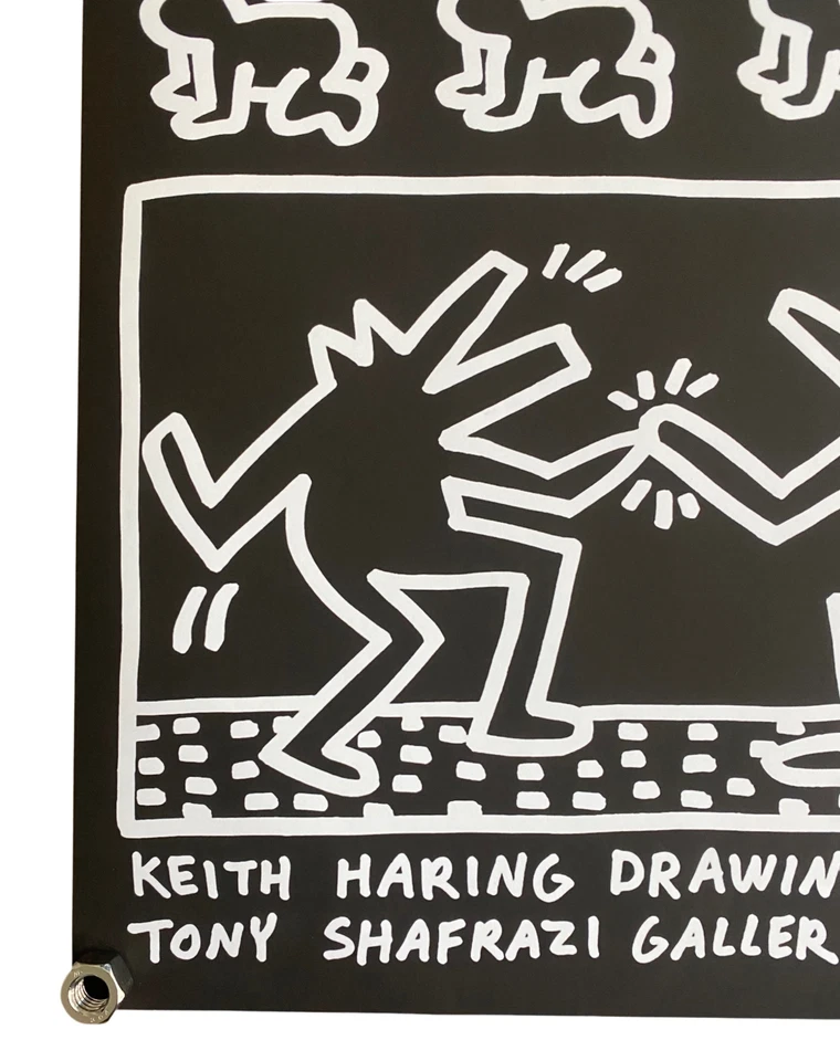 Keith Haring 1982 Raro Grande Vintage Galería Litografía Banksy Kaws Foto 3 de 4