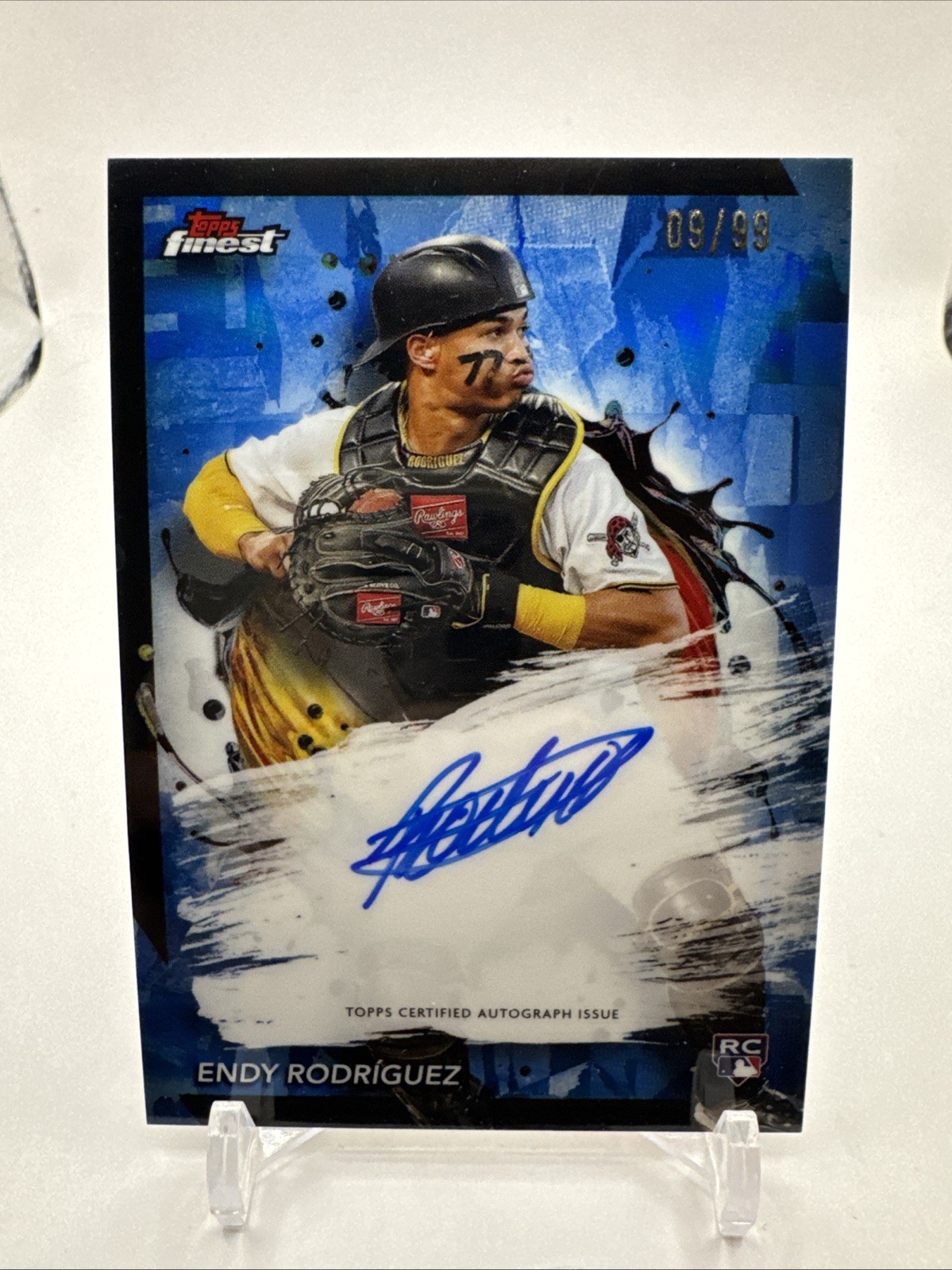 2024 Topps Finest Baseball Blue Rookie RC Auto Endy Rodriguez /99 FA-ER