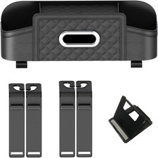 Headrest-Mounted Backseat Organizer with Cup Holders, Black