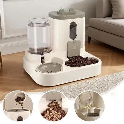 2-in-1 Pet Feeder and Water Dispenser for Cats and Dogs