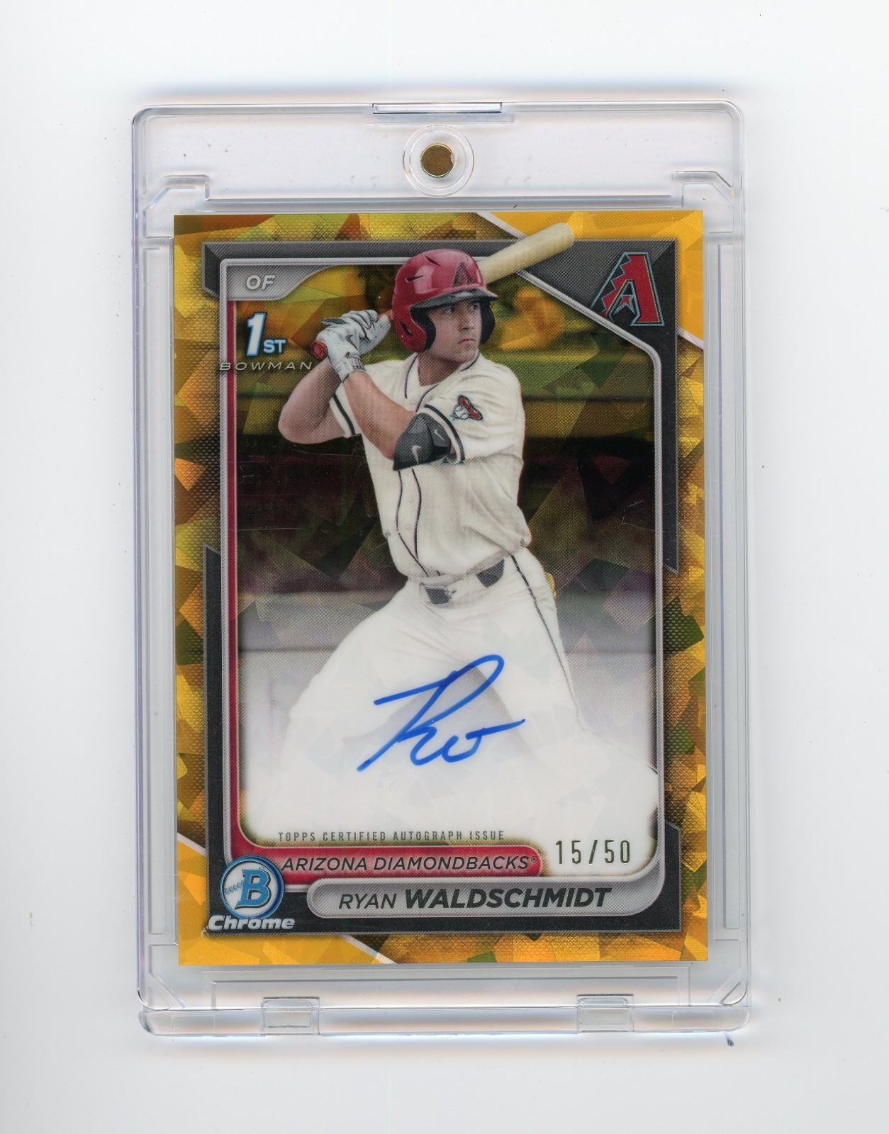 2024 Bowman Draft Sapphire Ryan Waldschmidt #CPA-RW Gold Refractor Auto /50