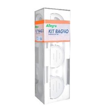 SET ACCESSORI BAGNO 8 PEZZI SERIE ALLEGRA Bianco Accessori Bagno Metaform