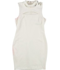 GUESS Womens Cutout Bodycon Dress, cream, M