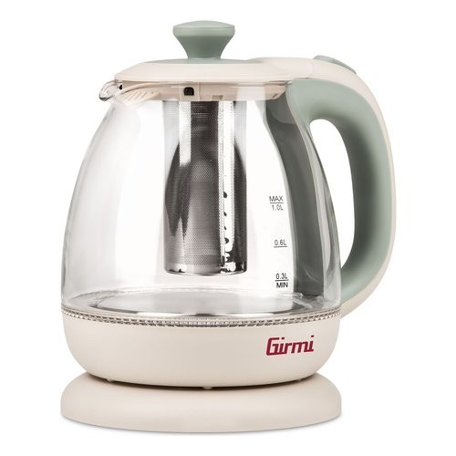 Bollitore elettrico Girmi BL4105, Tisaniera, Crema e Verde