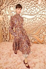 Ulla Johnson Paisley Wool Twill Adira Dress Size 4 Prairie Cottagecore Romantic