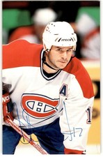 Benoit Brunet*** 2000-01 Team Postcards Auto #17 In Person Montreal Canadiens