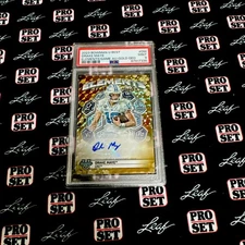 DRAKE MAYE 2023 BOWMAN U BEST ELEMENTS OF THE GAME GOLD REFRACTOR AUTO /50 PSA 9