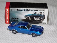 Auto World VINTAGE Muscle 1969 PONTIAC FIREBIRD Premium Series BLUE