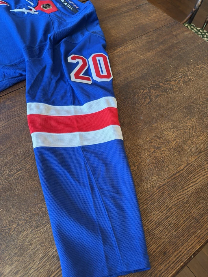 Camiseta deportiva azul Adidas para hombre Chris Kreider #20 NY Rangers talla 50 NHL hockey Foto 3 de 4