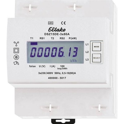 Eltako 28380615 DSZ15DE-3x80A Three Phase Meter