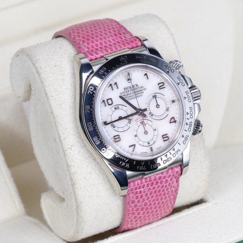 Rolex Cosmograph Daytona 16519 A Serial 40mm Pink mother-of-pearl Dial