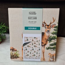 Image of Easy Care Double Duvet Set With 2 Pillowcases Woodland Scene