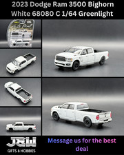 Greenlight 2023 Dodge Ram 3500 Bighorn White 68080 C 1/64
