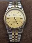 Vintage Omega Seamaster 25mm Gold Tone Dial Two Tone Swiss Quartz Womens Watch