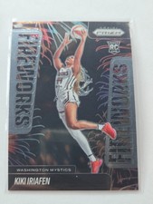 2025 Prizm WNBA Fireworks Kiki Iriafen Washington Mystics Rookie # 13