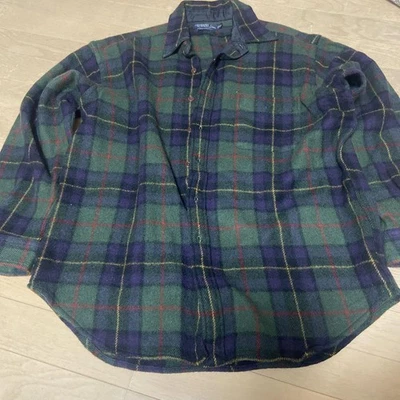 Polo Ralph Lauren Manteau Veste En Laine 100% Homme Taille XL Vert Vintage - Photo 1/4