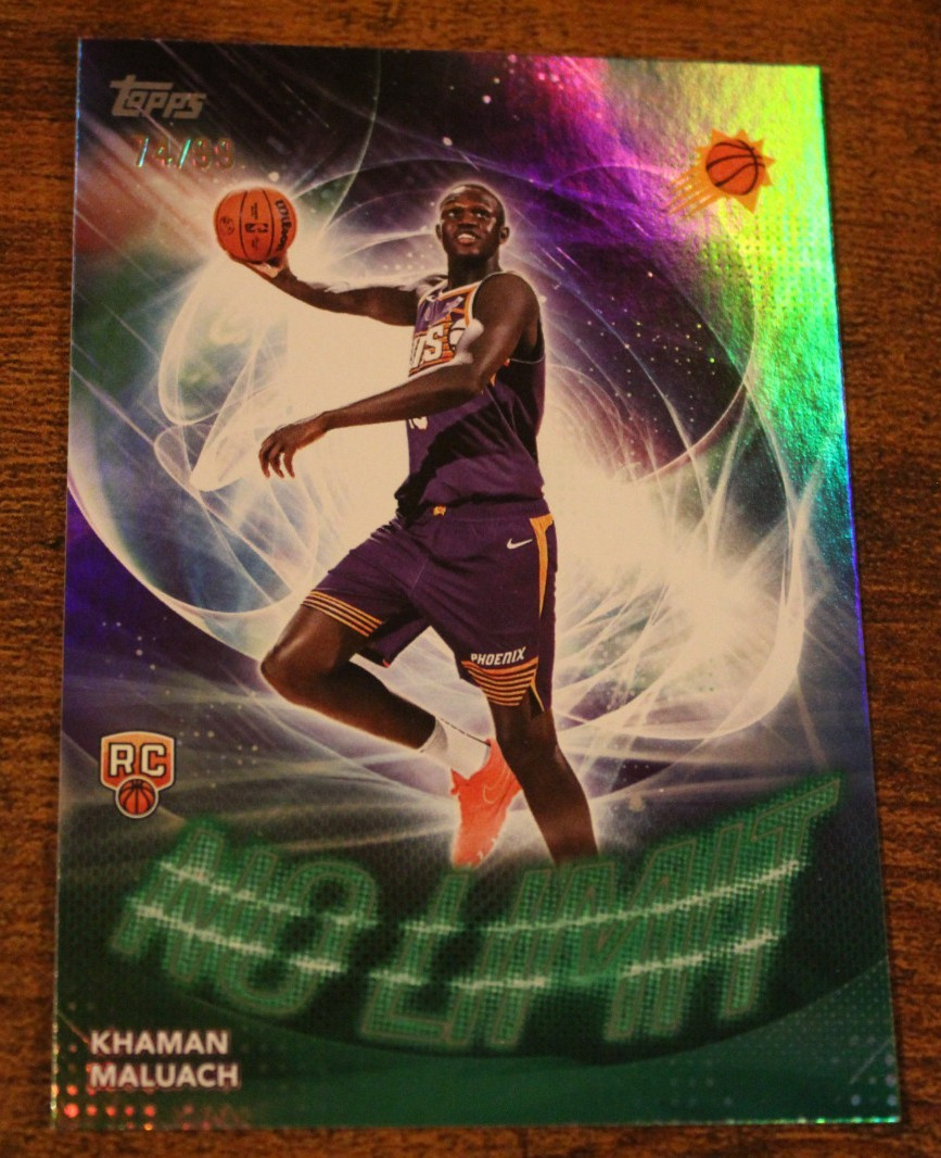 2025-26 Khaman Maluach Topps Basketball No Limit Rookie Green Rainbow /99