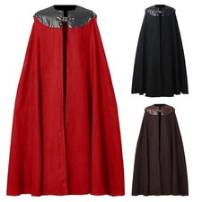 Mens Medieval Cloak Gothic Cloak Halloween Pirate Viking Cloak Warrior Cloak