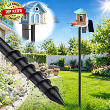 Heavy Duty Bird Feeder Pole - 88" Adjustable Bird House Stand Outdoor, Anti-Tip