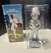 ST. LOUIS CARDINALS CHRIS CARPENTER CY YOUNG BOBBLEHEAD 8-15-25 SGA NIB Silver