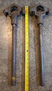 Pair Akron Brass Hydrant Wrenches Firefighter Fire Department 
