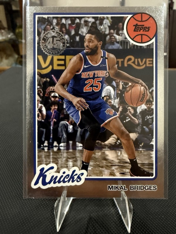 Mikal Bridges 45th Anniversary 2025-26 Topps Flagship #80BK-38 Insert '80-81