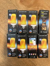 8 LED FLAME Effect Light Bulbs Flashing Simulate Fire Flickering Decoration NEW