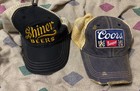 RARE COORS BANQUET & SHINER TRUCKER BEER HAT LOT CAP OUTDOORS PRO SHOP FISH GOLF — photo 1