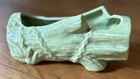 Cute Vintage McCoy Log Planter In Yellow-Green