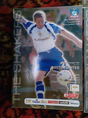 19 Bury 2006/7 Season Programmes - Picture 20 of 20