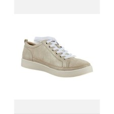 Vionic Winny Leather Sneaker Metallic Gold Lace Up Womens Size 8