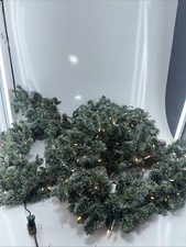 Prelit Christmas Garland with Pinecones - Lighted Xmas 2 Strand Approx 6 ft