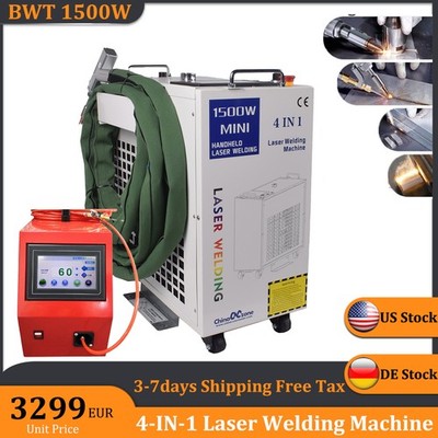 4 IN 1 1500W Laser Welder Metal Cutting Weld Seam Clean Machines Laser Rust EU