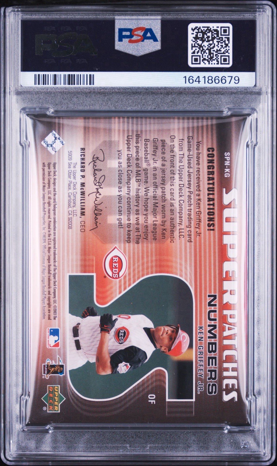 2003 KEN GRIFFEY JR UPPER DECK SUPER PATCH STRIPES PSA 5 *GAME WORN* POP 1 🔥 view 2