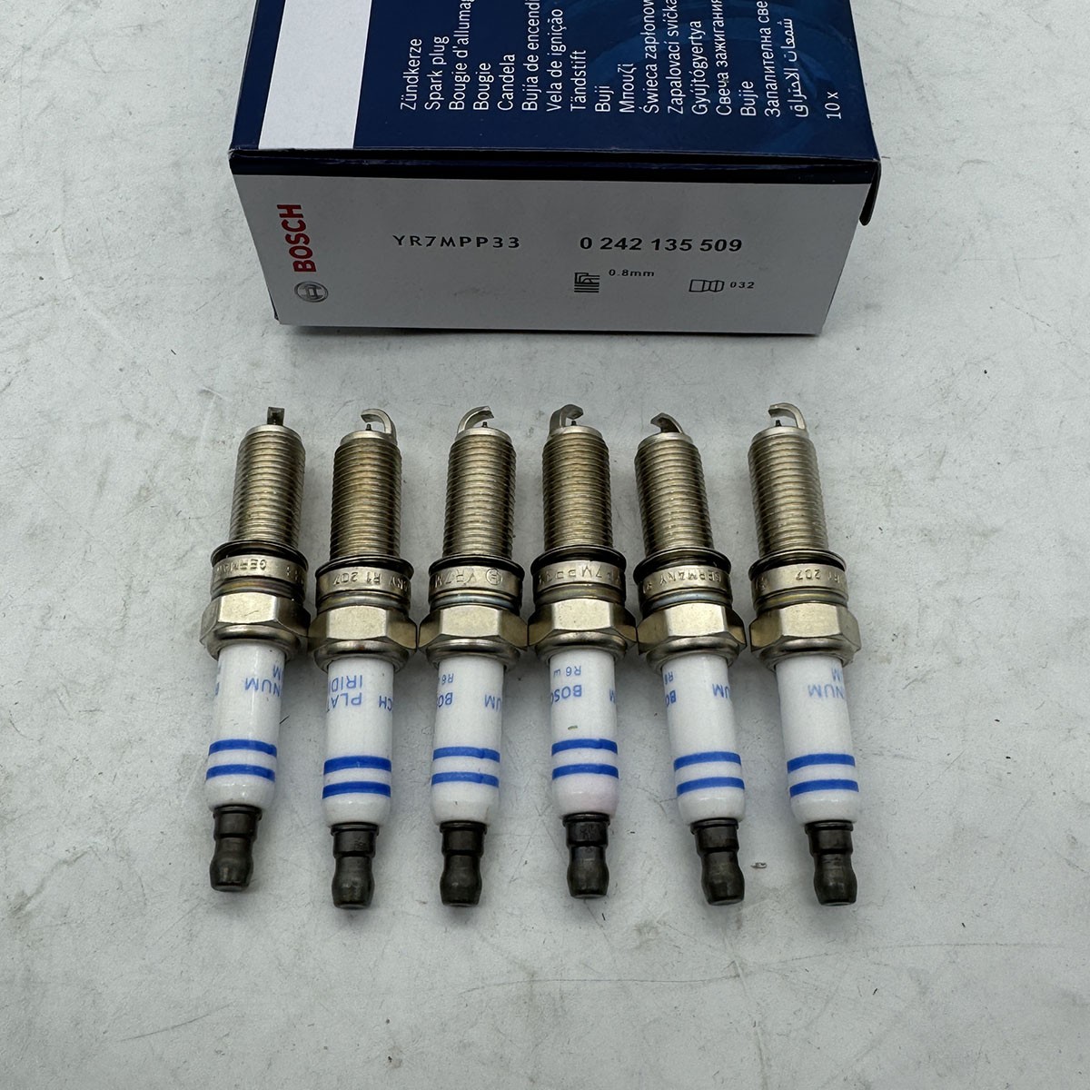 6x Spark Plugs YR7MPP33 For Mercedes C230 C250 C300 CL550 E350 Double Platinum
