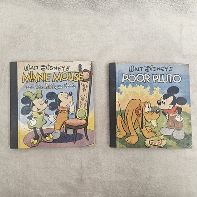 1948 Walt Disney's Book Lot Minnie Mouse & The Antique Chair Poor Pluto Whitman 