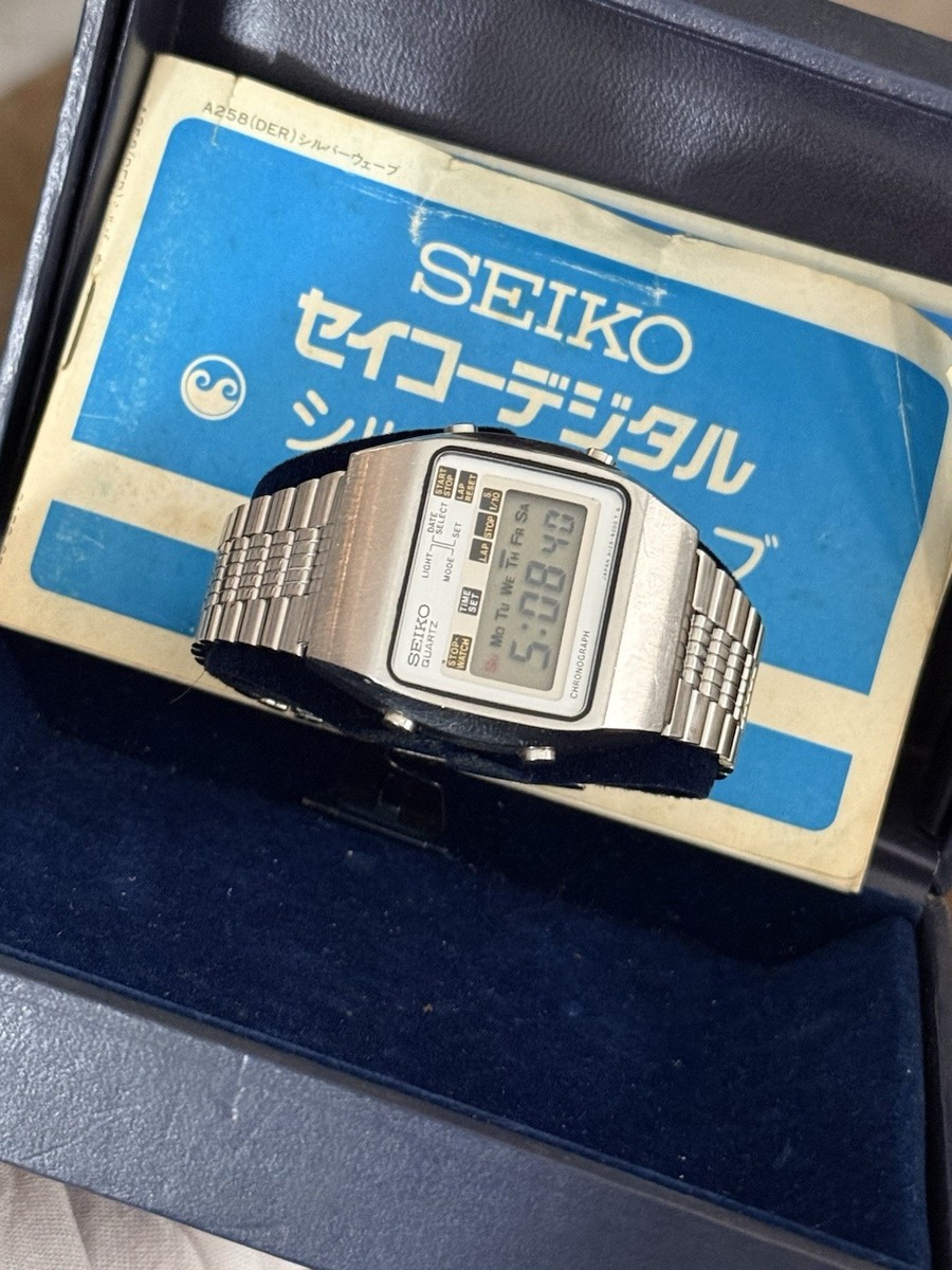 Rare Vintage Seiko A129-5000 Men's Digital Chronograph Sports