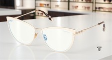 Tom Ford FT5877 B 025 Metal Ivory 56 mm Women's Eyeglasses