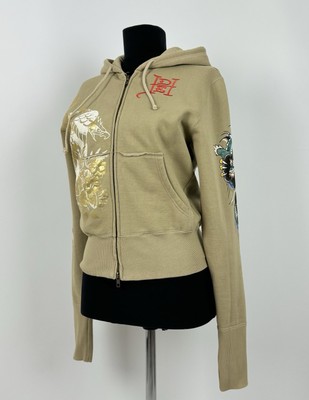 Ed Hardy by Christian Audigier Tattoo Cropped Zip Hoodie | eBay