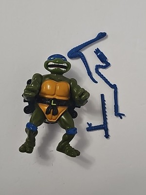 Vintage 1991 TMNT - Talkin' Leonardo Near COMPLETE Ninja Turtles MINT Playmates